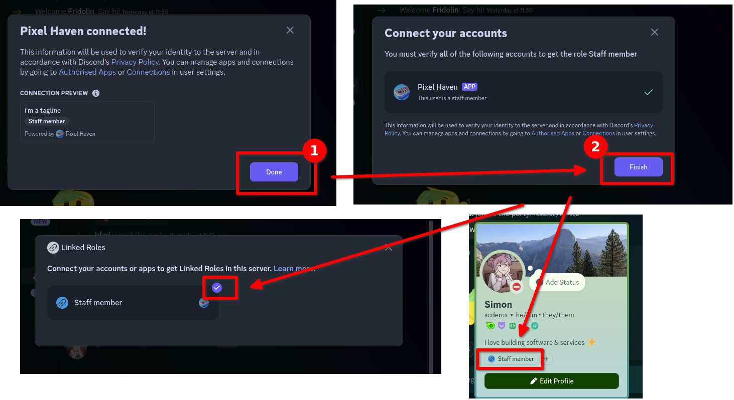 Letzter Schritt, um die Rolle zu beanspruchen